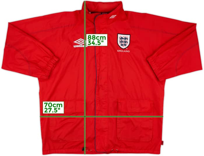 1998-00 England Umbro Hooded Rain Jacket - 7/10 - (L)