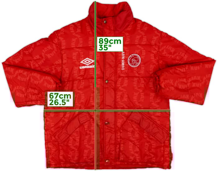 1998-99 Ajax Umbro Padded Bench Coat - 8/10 - (L)