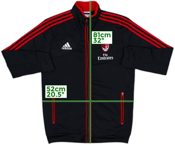 2012-13 AC Milan adidas Track Jacket - 9/10 - (M)
