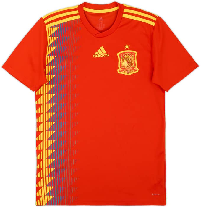 2018-19 Spain Home Shirt - 8/10 - (XS)
