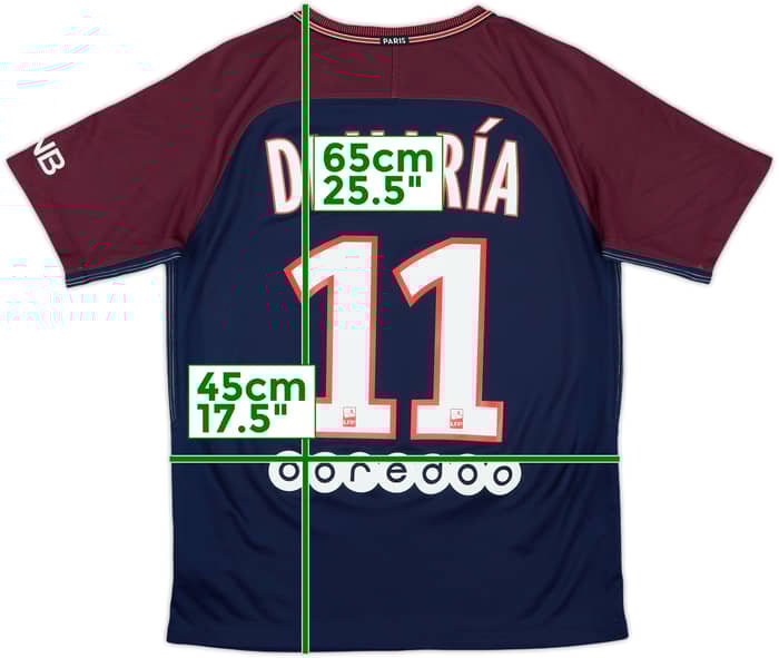 2017-18 Paris Saint-Germain Home Shirt Di Maria #11 - 8/10 - (XL.Boys)