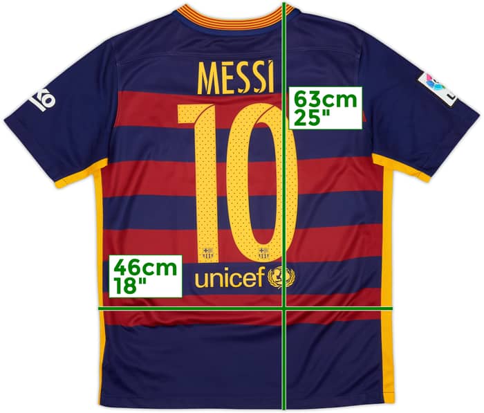 Camiseta de local del Barcelona 2015-16 Messi #10 - 7/10 - (XL.Niños)