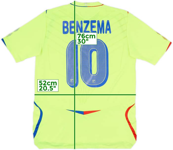 2008-09 Lyon European Shirt Benzema #10 - 6/10 - (M)