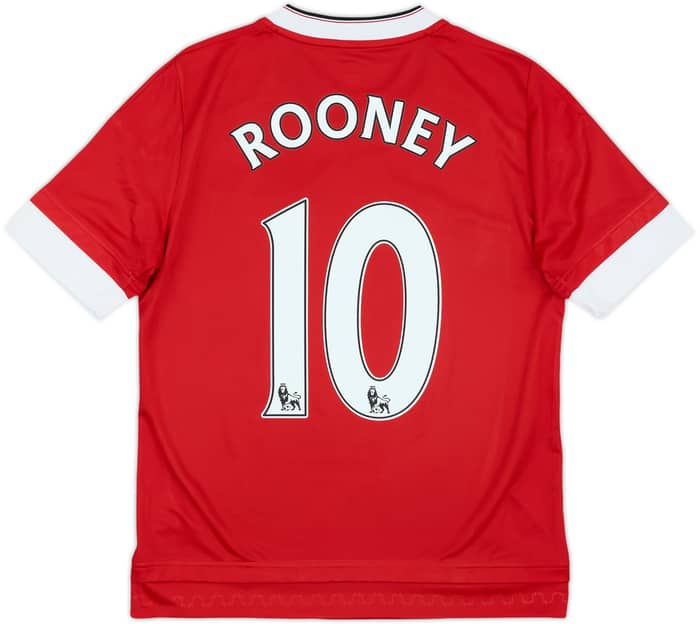 2015-16 Manchester United Home Shirt Rooney #10 - 6/10 - (L.Boys)