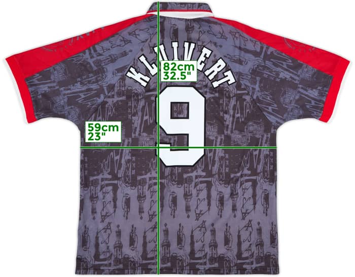 1996-97 Ajax Away Shirt Kluivert #9 - 8/10 - (XL)