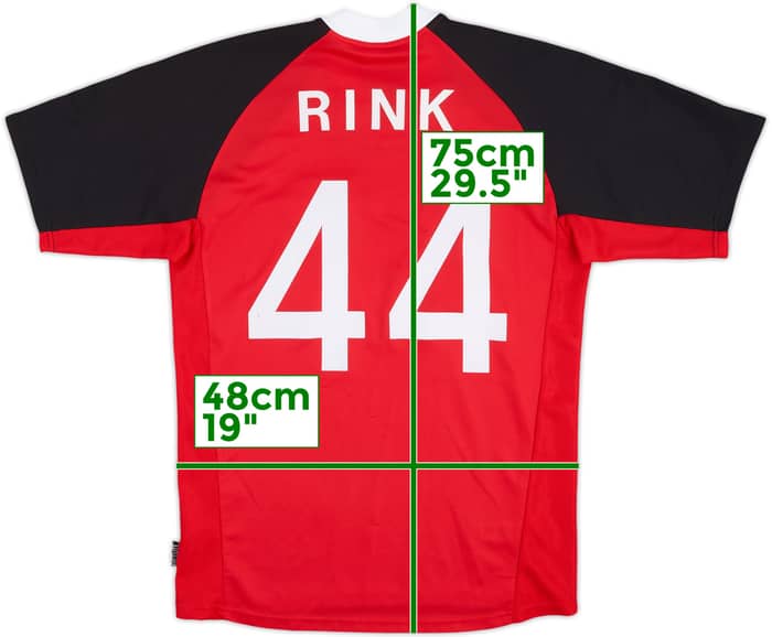 2001-02 Nurnberg Home Shirt Rink #44  - 4/10 - (S)