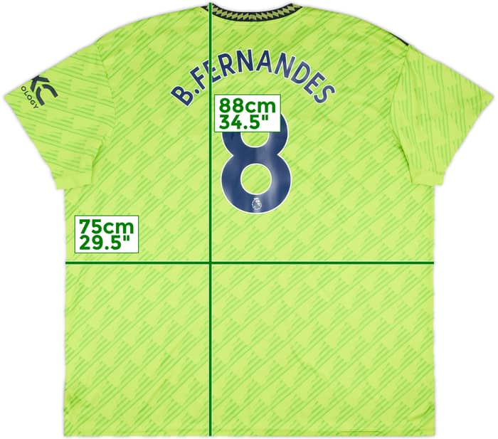 2022-23 Manchester United Third Shirt B.Fernandes #8 - 7/10 - (4XL)