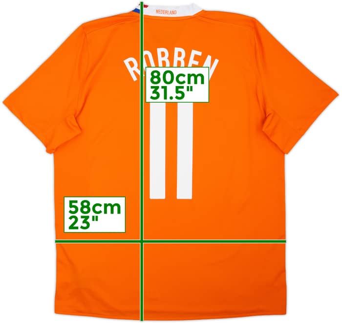 2008-10 Netherlands Home Shirt Robben #11 - 6/10 - (L)