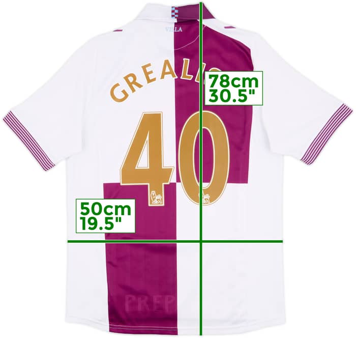 2013-14 Aston Villa Away Shirt Grealish #40 - 6/10 - (M)