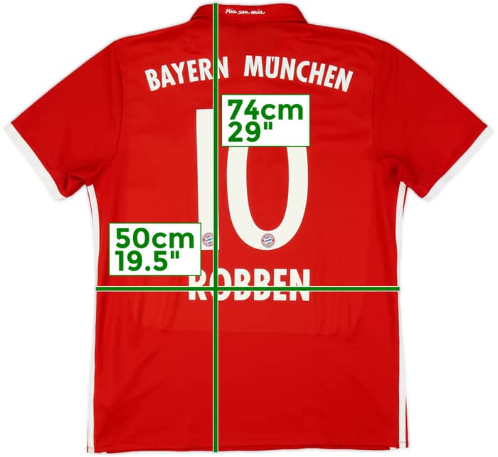 2016-17 Bayern Munich Home Shirt Robben #10 - 6/10 - (M)