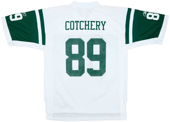 2008-10 New York Jets Cotchery #89 Reebok On Field Away Jersey - 7/10 - (L)