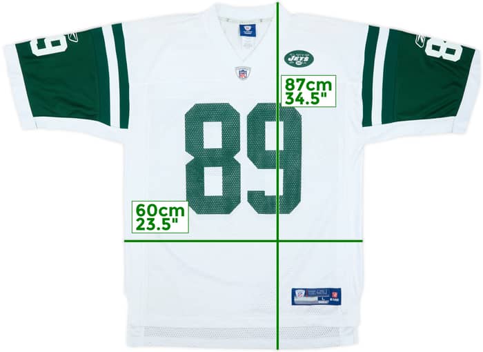 2008-10 New York Jets Cotchery #89 Reebok On Field Away Jersey - 7/10 - (L)