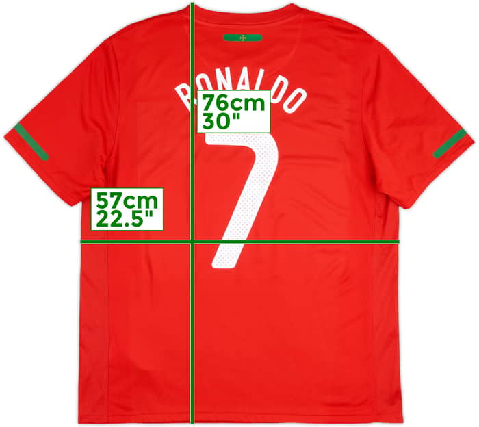 2010-11 Portugal Home Shirt Ronaldo #7 - 8/10 - (L)