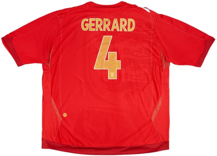 2006-08 England Away Shirt Gerrard #4 - 5/10 - (3XL)