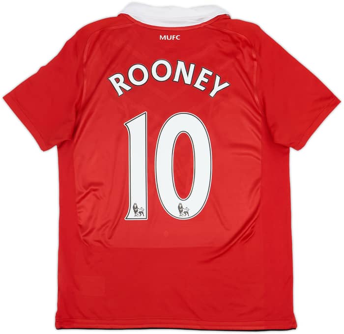 2010-11 Manchester United Home Shirt Rooney #10 - 7/10 - (XL.Boys)