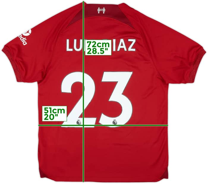 2022-23 Liverpool Home Shirt Luis Diaz #23 - 10/10 - (M)