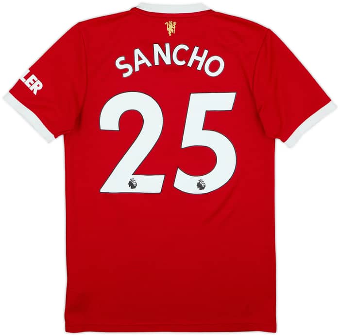 2021-22 Manchester United Home Shirt Sancho #25 - 6/10 - (S)