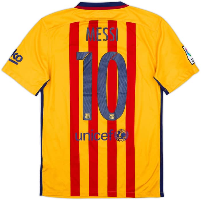 2015-16 Barcelona Away Shirt Messi #10 - 6/10 - (S)