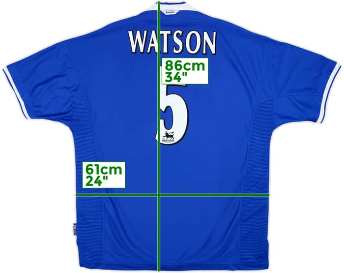 Camiseta de local del Everton 1999-00 Watson #5 - 8/10 - (XXL)