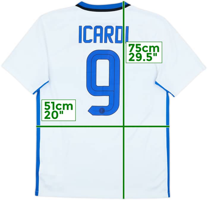 2015-16 Inter Milan Away Shirt Icardi #9 - 7/10 - (M)