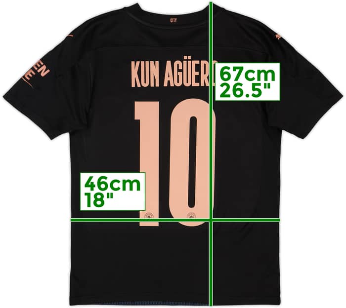 2020-21 Manchester City Away Shirt Kun Aguero #10 - 8/10 - (S)