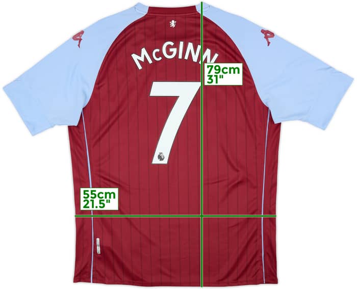 2020-21 Aston Villa Home Shirt McGinn #7 - 9/10 - (XXL)