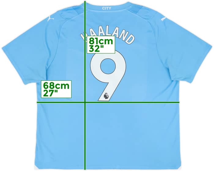 2023-24 Manchester City Home Shirt Haaland #9 - 8/10 - (3XL)