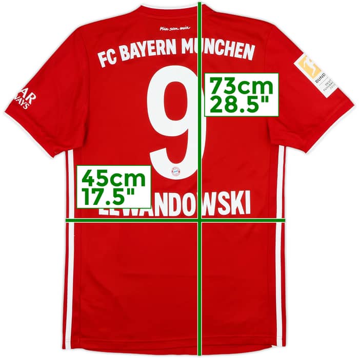2020-21 Bayern Munich Home Shirt Lewandowski #9 - 10/10 - (S)