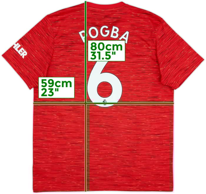 2020-21 Manchester United Home Shirt Pogba #6 - 9/10 - (XL)