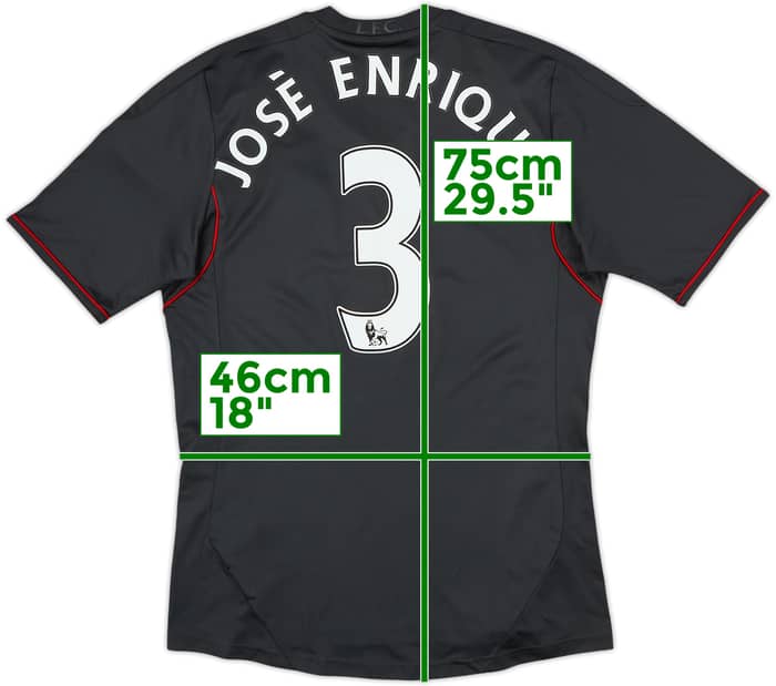 2011-12 Liverpool Away Shirt Jose Enrique #3 - 8/10 - (S)
