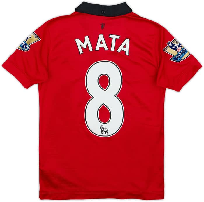 2013-14 Manchester United Home Shirt Mata #8 - 6/10 - (S.Boys)