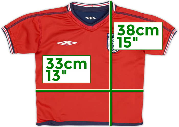 2002-04 England Away Shirt - 8/10 - (2-3 Years)