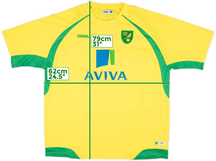 2010-11 Norwich Home Shirt - 9/10 - (XXL)