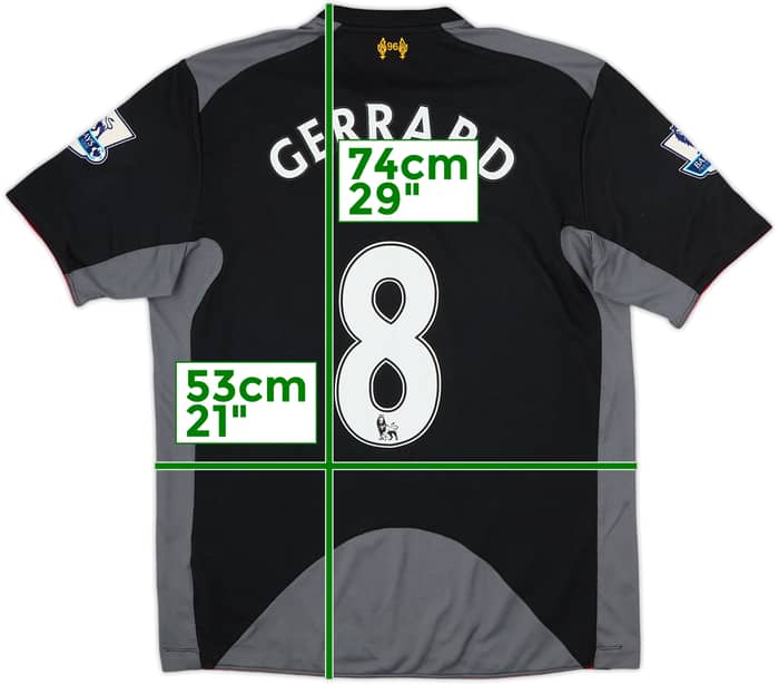 2012-13 Liverpool Away Shirt Gerrard #8 - 8/10 - (L)