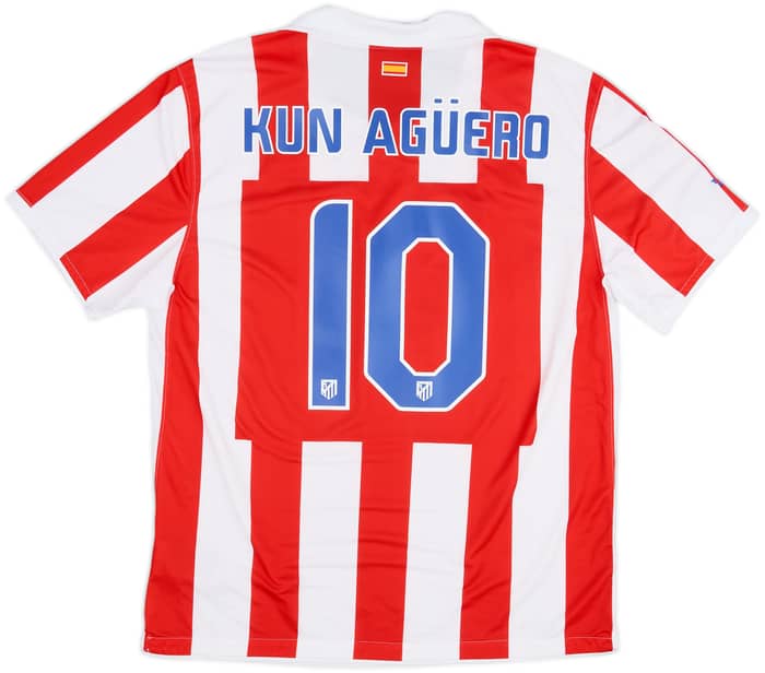 Camiseta de local del Atletico Madrid 2010-11 Kun Aguero #10 - 8/10 - (XL)