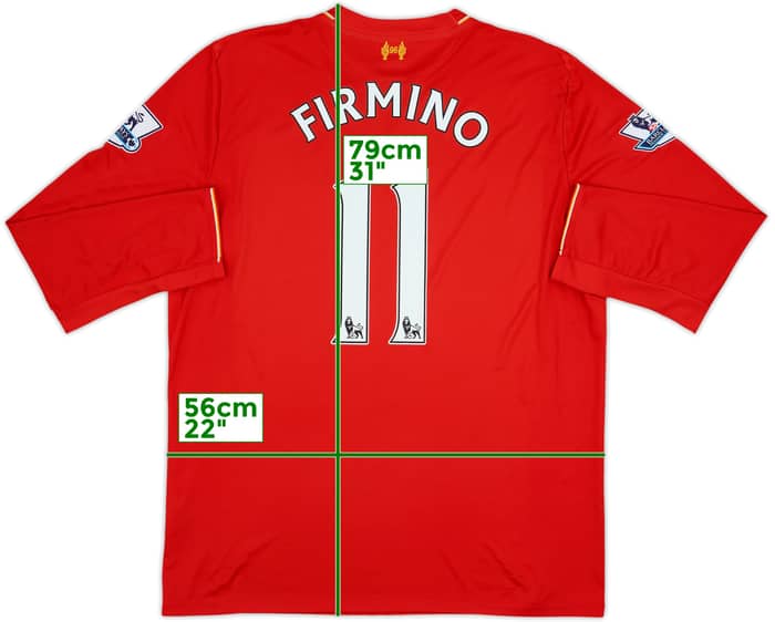 2015-16 Liverpool Home L/S Shirt Firmino #11 - 8/10 - (XL.Boys)