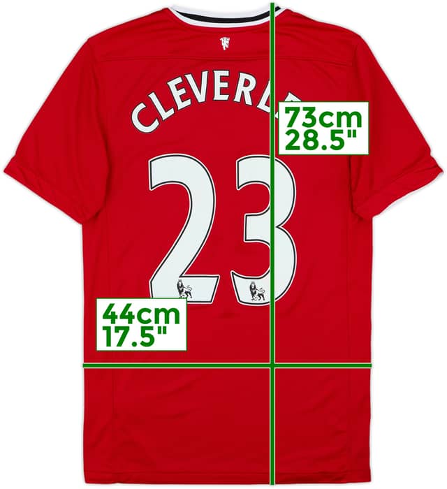 2011-12 Manchester United Home Shirt Cleverley #23 - 7/10 - (M)