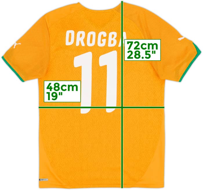 2010-11 Ivory Coast Home Shirt Drogba #11 - 6/10 - (M)