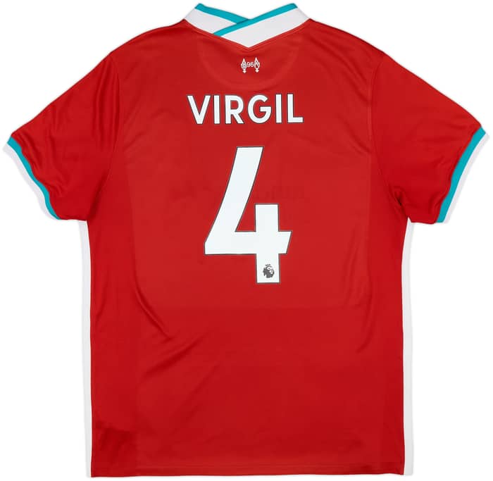 2020-21 Liverpool Home Shirt Virgil #4 - 5/10 - (XL)