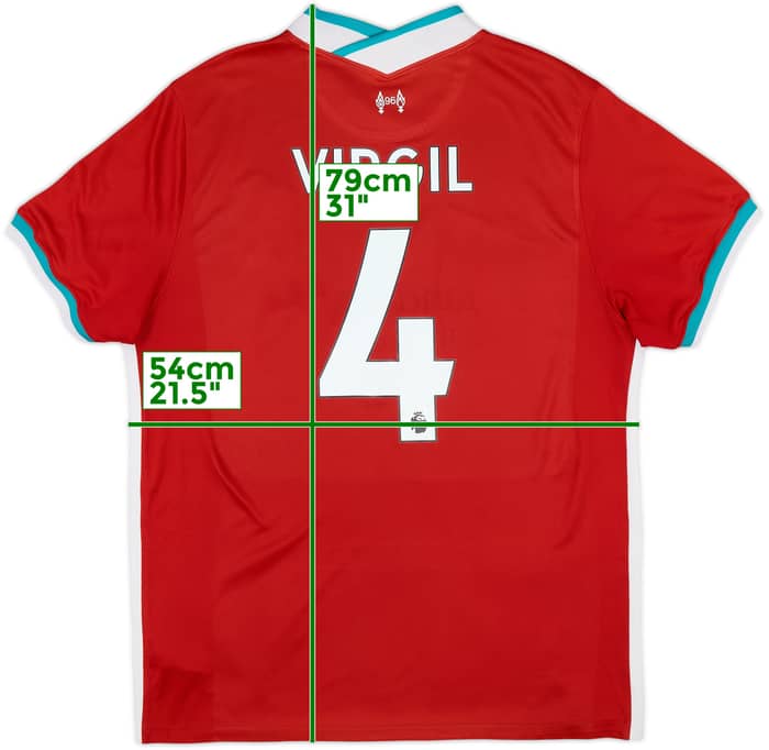 2020-21 Liverpool Home Shirt Virgil #4 - 5/10 - (XL)