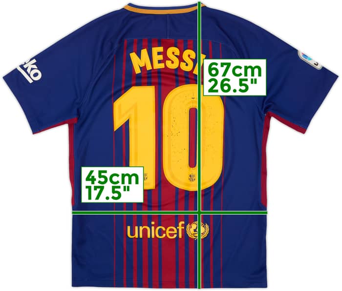 2017-18 Barcelona Camiseta Local Messi #10 - 5/10 - (S)