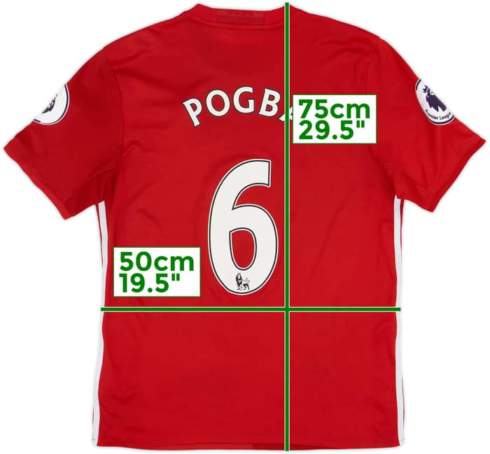 2016-17 Manchester United Home Shirt Pogba #6 - 7/10 - (M)