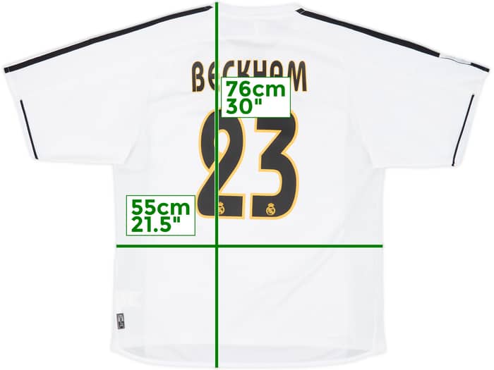 2003-04 Real Madrid Home Shirt Beckham #23 - 10/10 - (M)
