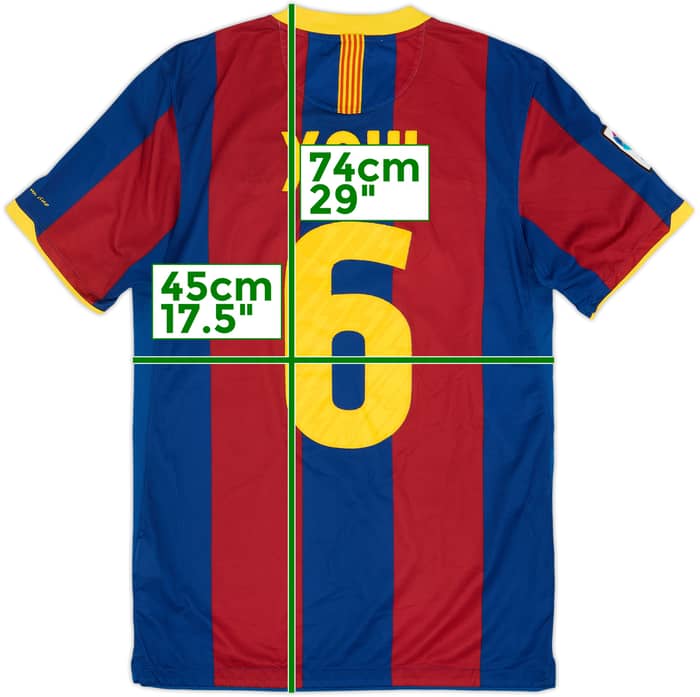2010-11 Barcelona Home Shirt Xavi #6 - 7/10 - (S)