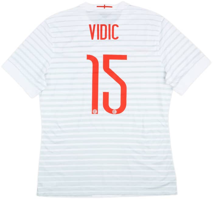 2014-15 Inter Milan Match Issue Away Shirt Vidic #15