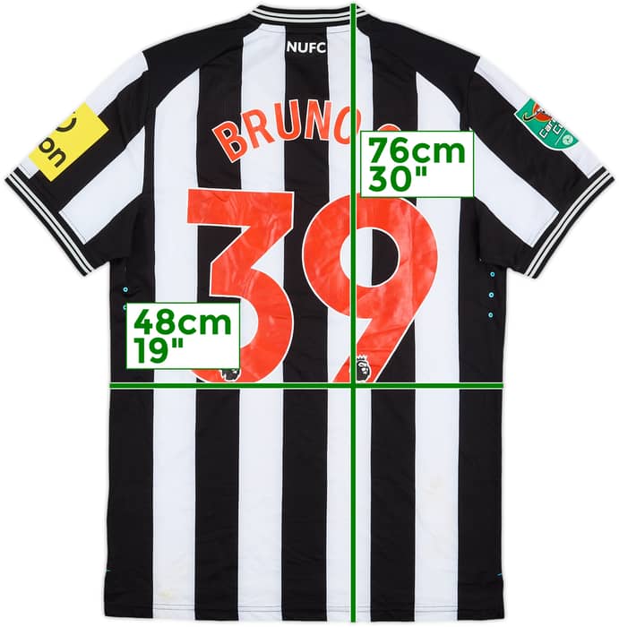 2023-24 Newcastle Match Worn Carabao Cup Home Shirt Bruno G. #39