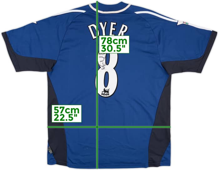 2001-02 Newcastle Signed Away Shirt Dyer #8 - 8/10 - (L)