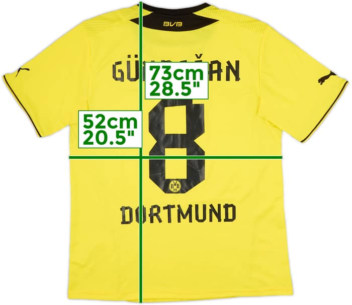2013-14 Borussia Dortmund Home Shirt Gundogan #8 - 6/10 - (M)