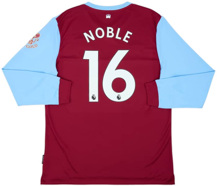 2019-20 West Ham Home L/S Shirt Noble #16 - 8/10 - (XL)