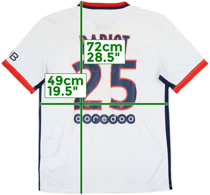 2015-16 Paris Saint-Germain Away Shirt Rabiot #25 - 5/10 - (M)